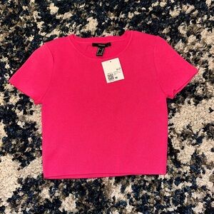 Forever 21 Pink Cropped T-Shirt